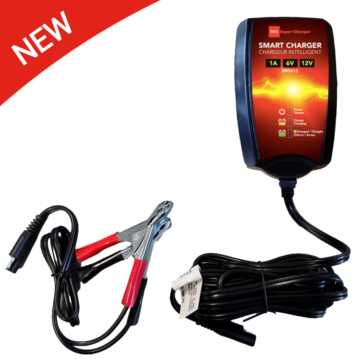 BRS Super Charger BRS612 - 6V/12V Trickle Charger - Battery Maintainer & Rejuvenator