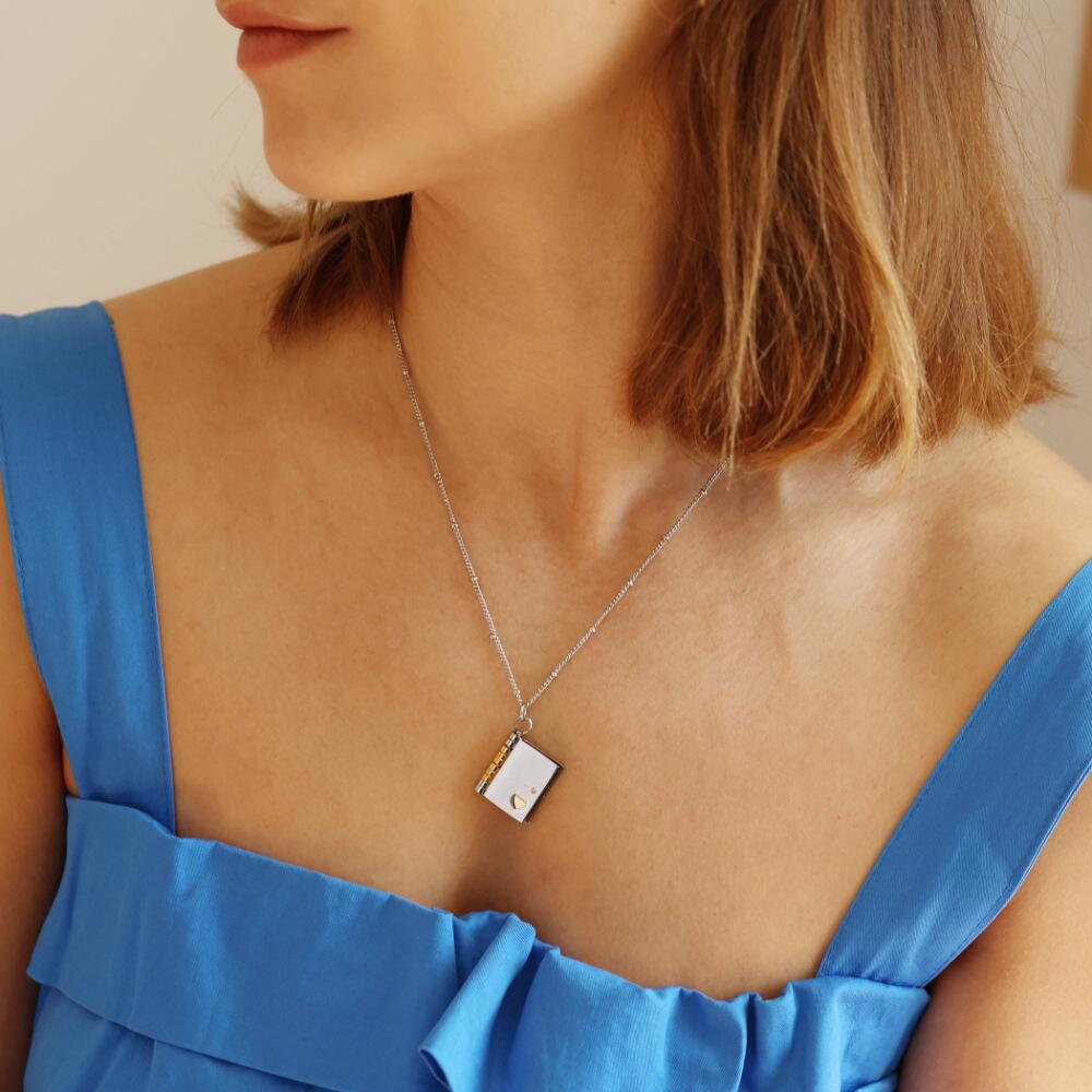 Mini Diary Personalized Necklace