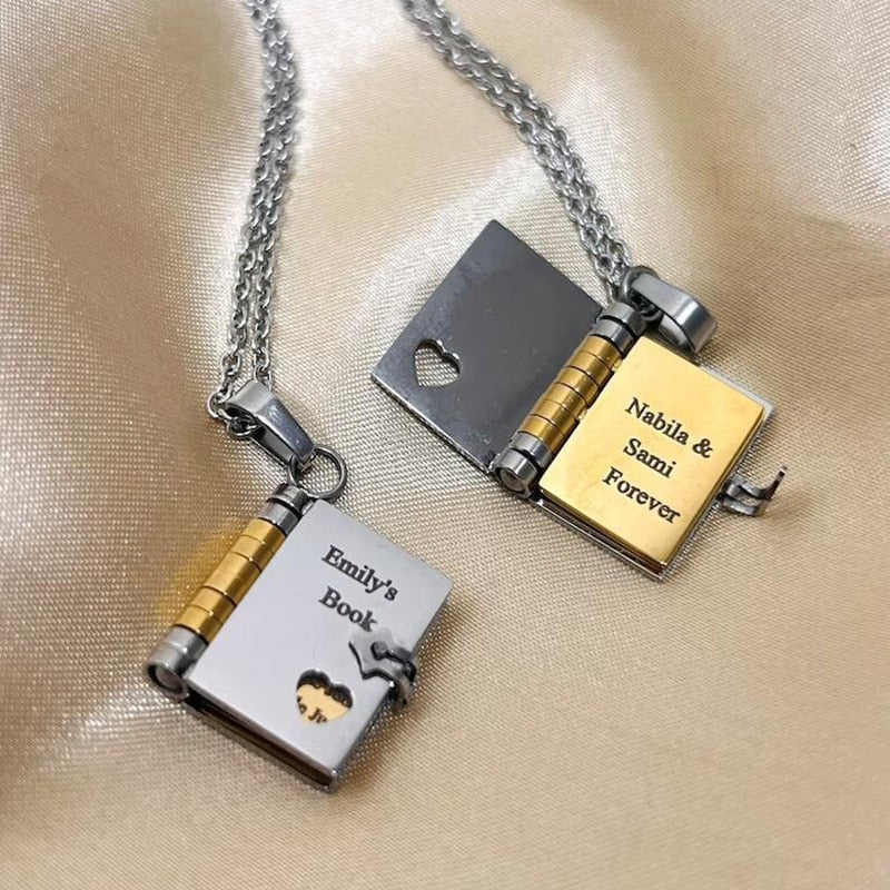 Mini Diary Personalized Necklace