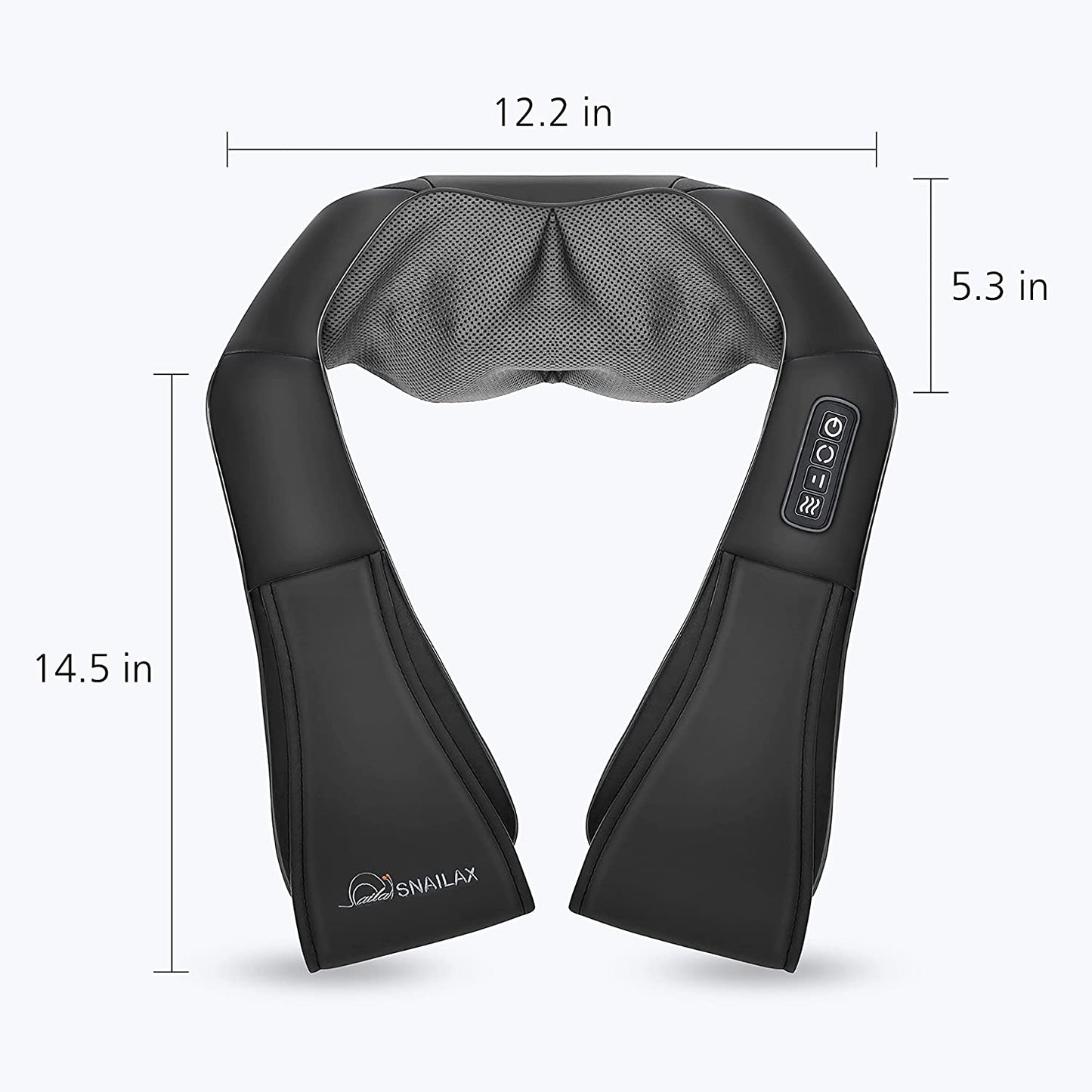 Shiatsu Neck and Shoulder Massager - Back Massager with Heat, Deep Kneading Electric Massage Pillow for Neck, Back, Shoulder,Foot,Body, Fathers Day Gift, Ideal Gifts for Dad Mom