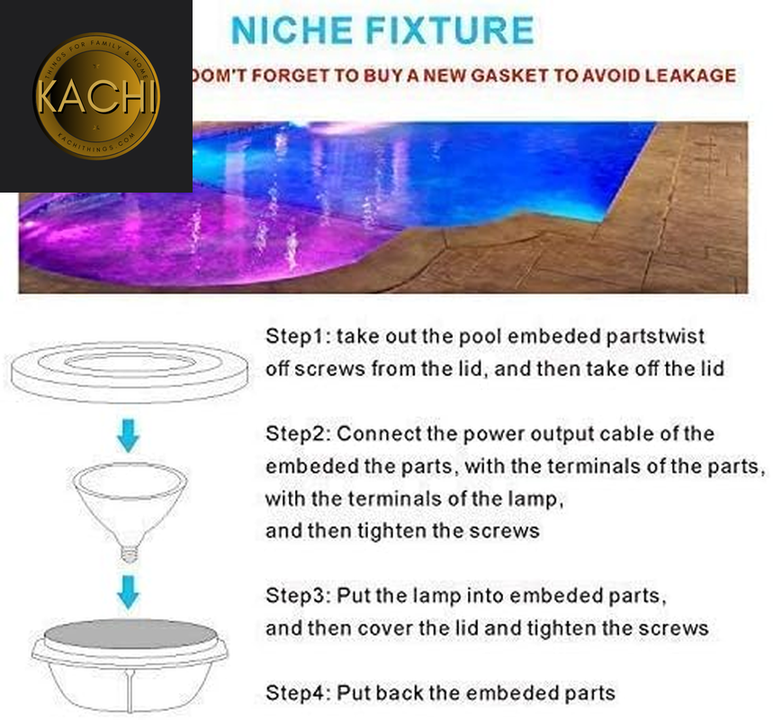 LED Color Pool Lights Bulb for Inground Pool,120V 45W Pool Lights with Remote Control,Color Changing Underwater Pool Light E26 Replacement