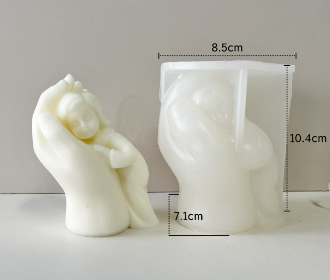 Mother's Hand Scented Candle Silicone Mold