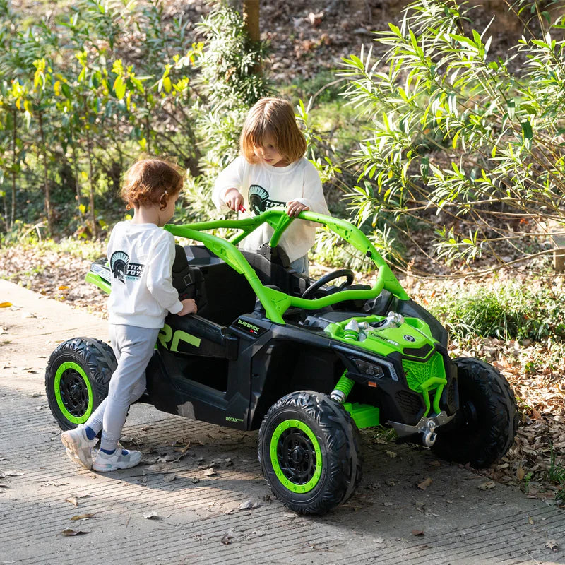 2026 2X24V CAN AM MAVERICK 4X4 2 Seater DELUXE Kids Ride On Car with Remote Control
