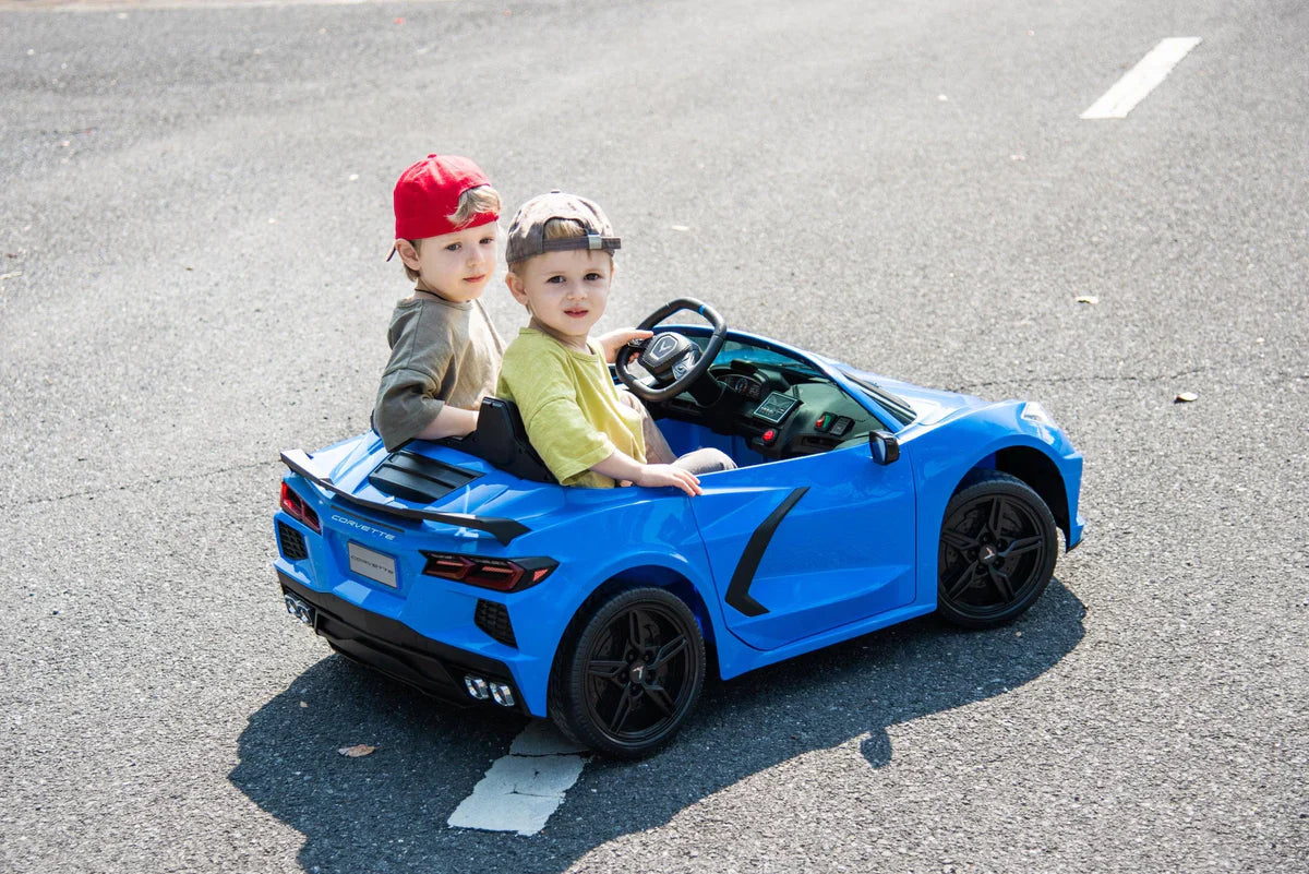 24V Chevrolet Corvette C8 2 Seater DELUXE EDITION Kids Ride on Car with Remote Control