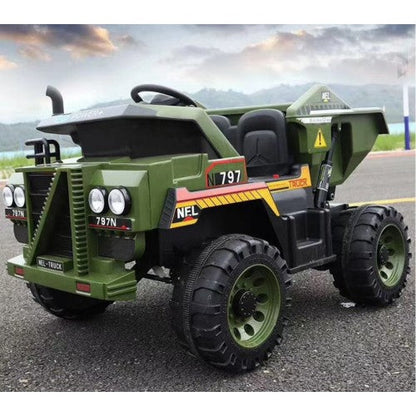 2026 12V Dump Truck 2 Seater Kids Ride On Car with Remote Control and Electronic Dumper