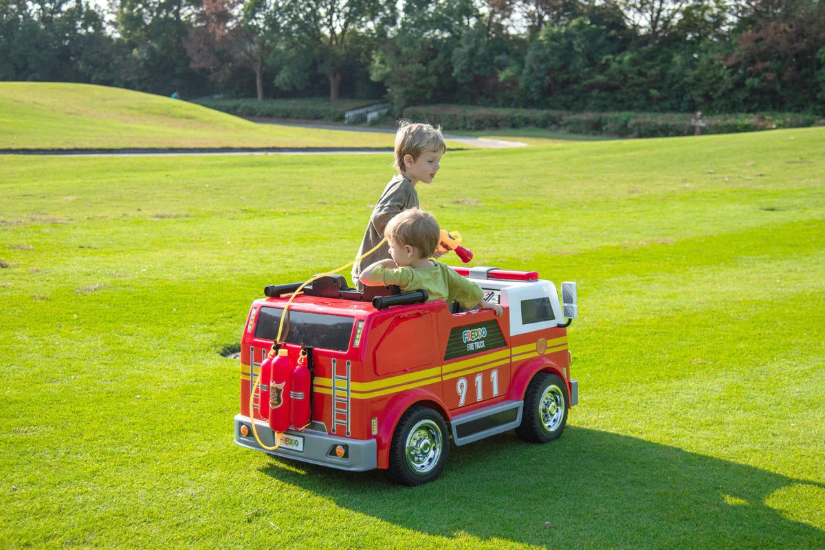 2026 24V Fire Truck 2 Seater Ride On Kids Car with Remote Control
