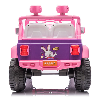 2026 Pink Purple Jeep 12V Kids Ride On Car with Remote Control