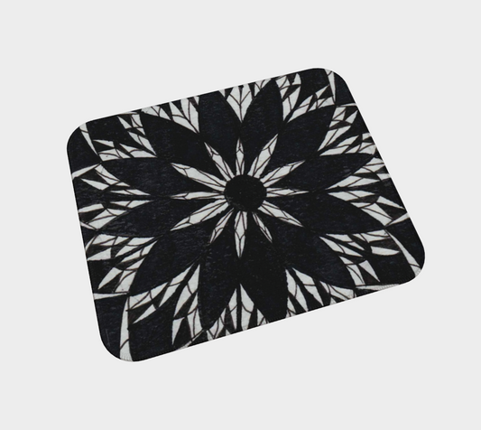 Small | Desk Mat | Black Stained Glass