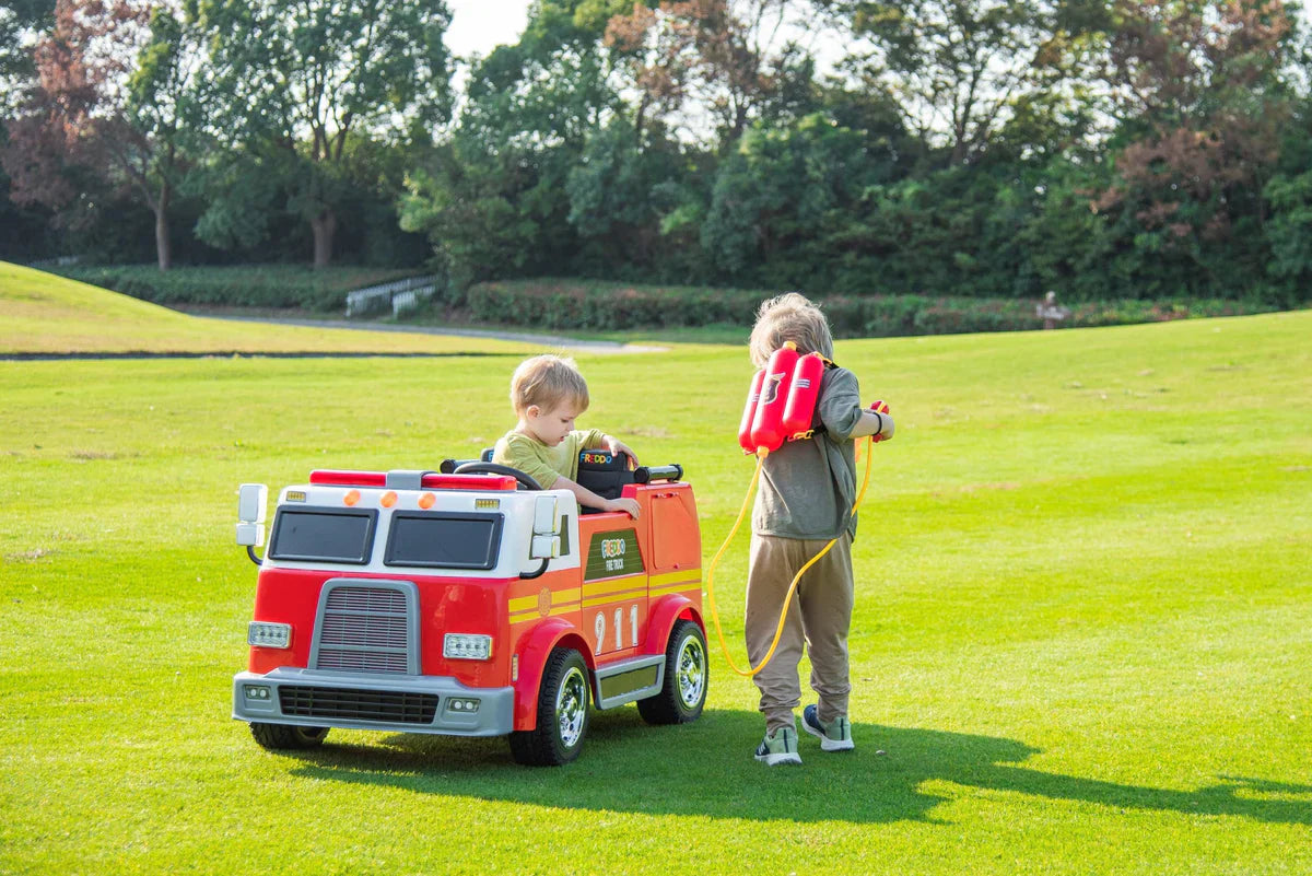 2026 24V Fire Truck 2 Seater Ride On Kids Car with Remote Control