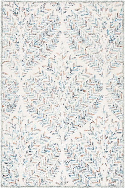 SAFAVIEH Capri Collection 2' x 3' Ivory/Blue CPR208A Handmade Wool Entryway Living Room Foyer Bedroom Accent Rug