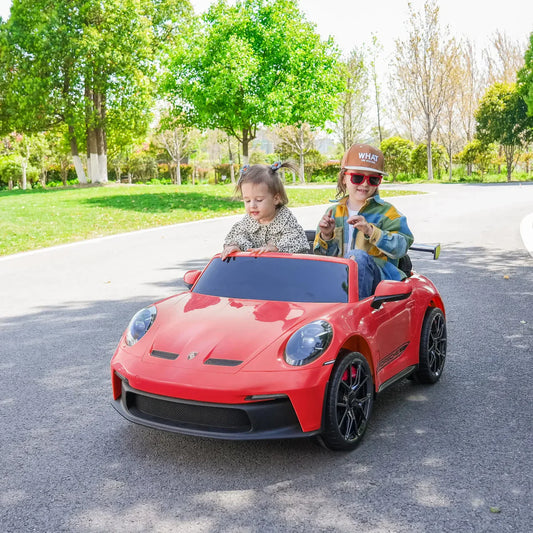 2026 24V Porsche 911 GT3 2 Seater Kids Ride On Car - NEW Silent Motor