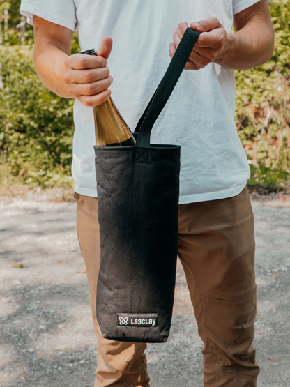 Sac à bouteille de vin isolé à l'asclépiade