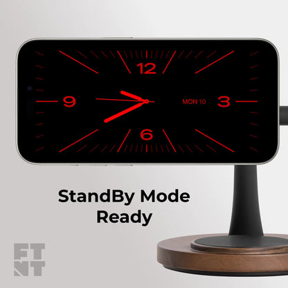 ZenStand 3-in-1 Genuine Wood Wireless Charger (MagSafe Compatible)