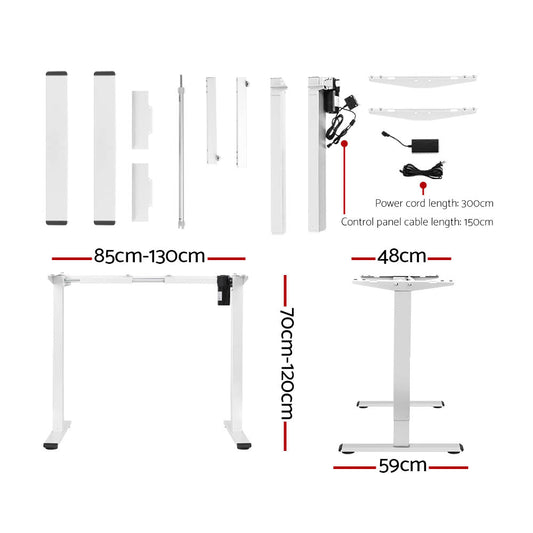 NNEDSZ Artiss Standing Desk Motorised Sit Stand Desks White 140CM