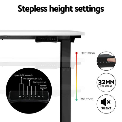 NNEDSZ Artiss Standing Desk Motorised Dual Motor White 140CM
