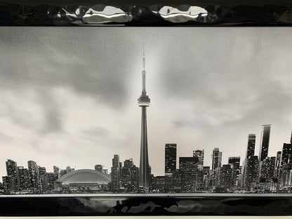 Toronto and CN tower in Black and White- Cities Skyline