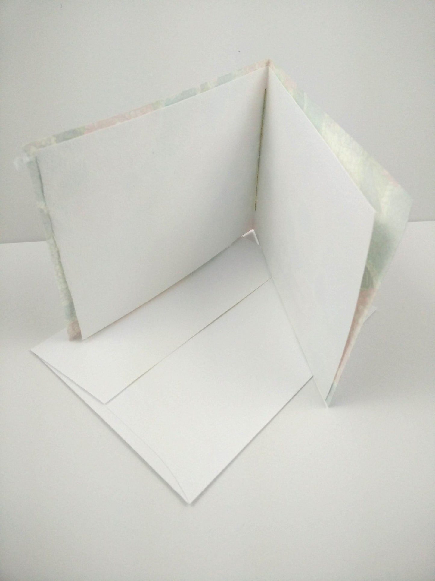 Handsewn Chiyogami Cotton Rag Blank Card | Spring Blossoms
