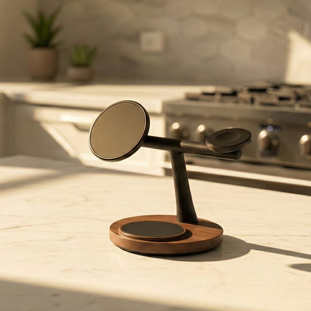 ZenStand 3-in-1 Genuine Wood Wireless Charger (MagSafe Compatible)