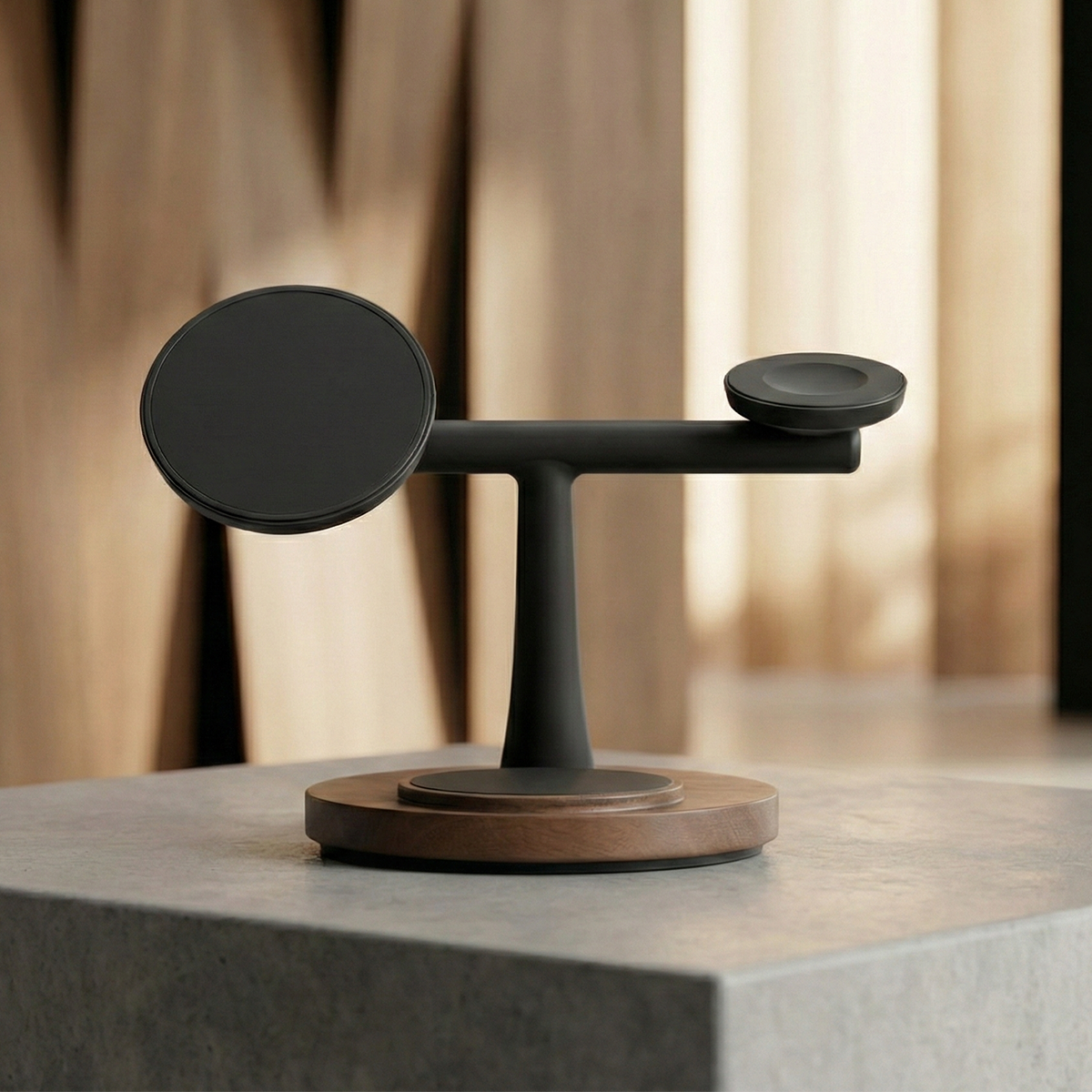 ZenStand 3-in-1 Genuine Wood Wireless Charger (MagSafe Compatible)