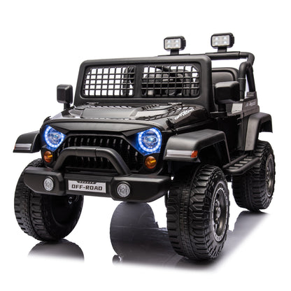 2026 Rugged Jeep Style 12V Kids Ride On Car with Remote Control