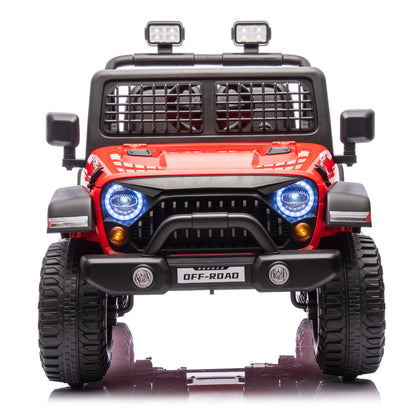 2026 Rugged Jeep Style 12V Kids Ride On Car with Remote Control