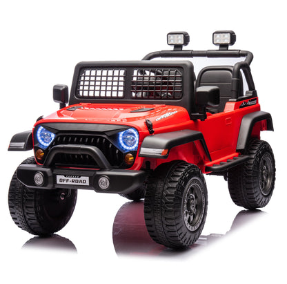 2026 Rugged Jeep Style 12V Kids Ride On Car with Remote Control