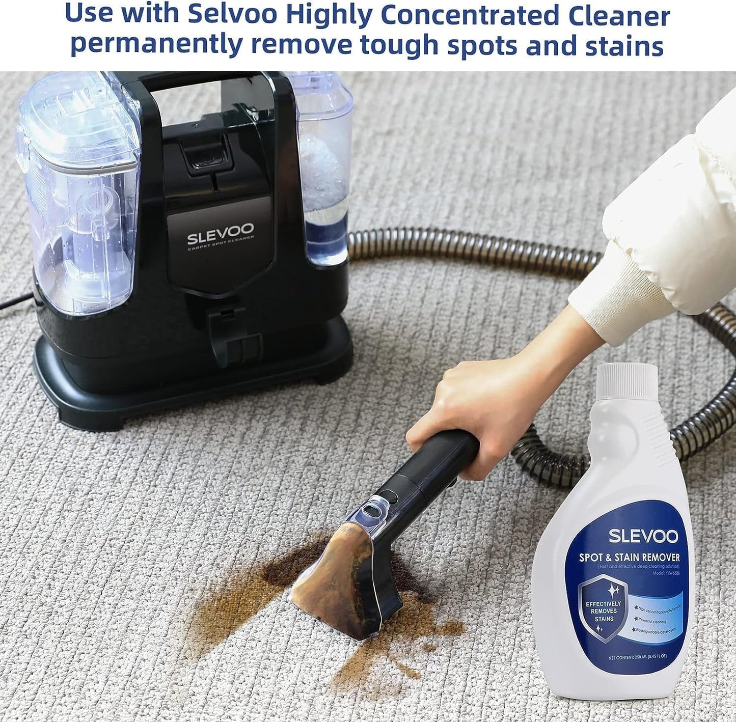 Portable Carpet Cleaner, Upholstery Cleaner with Pet Spot Stain Remover