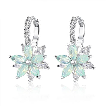 Simple Zircon Flower Earrings earrings for Women's