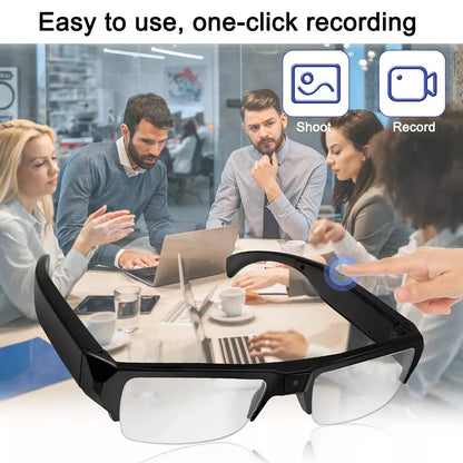 NNEOBA 1080P HD Mini Camera Glasses Wearable DVR Video Recorder Black