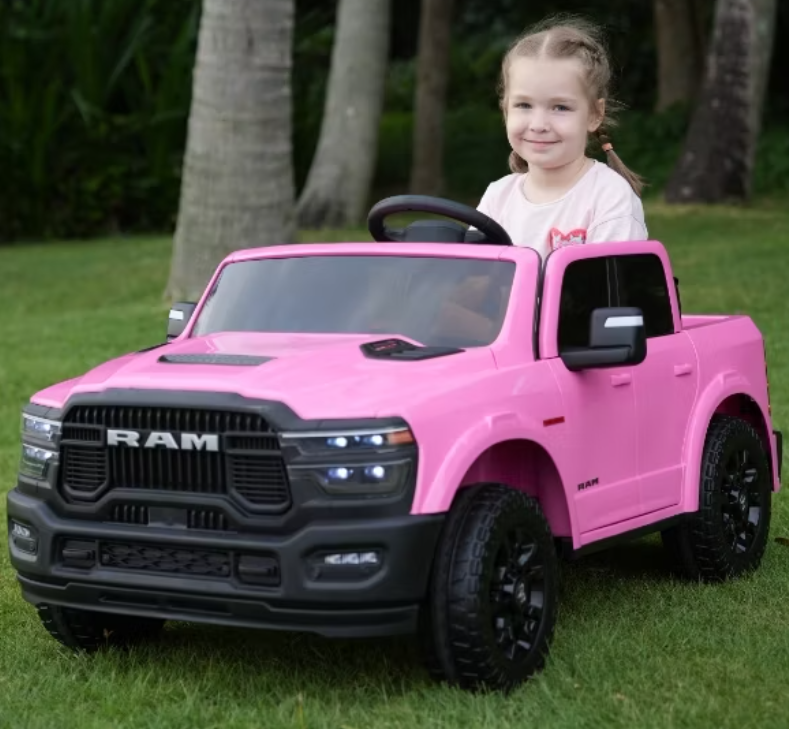2026 Dodge Ram 24V 2 Seater Kids Ride On Car with Remote Control