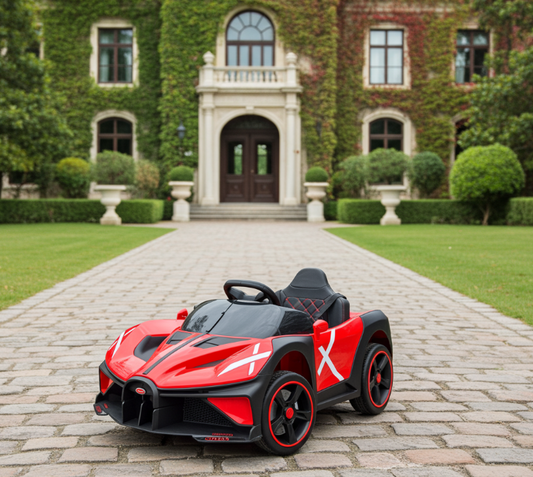 2026 Bugatti Style 12V Kids Ride On Car with Remote Control AND LIGHT UP WHEELS!