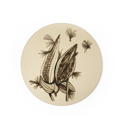 Sous-verres en bois Asclépiade et Monarque - gravés au laser