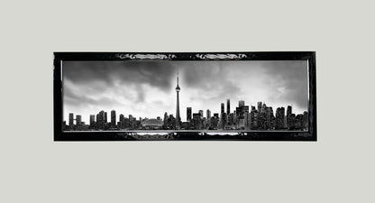 Toronto and CN tower in Black and White- Cities Skyline