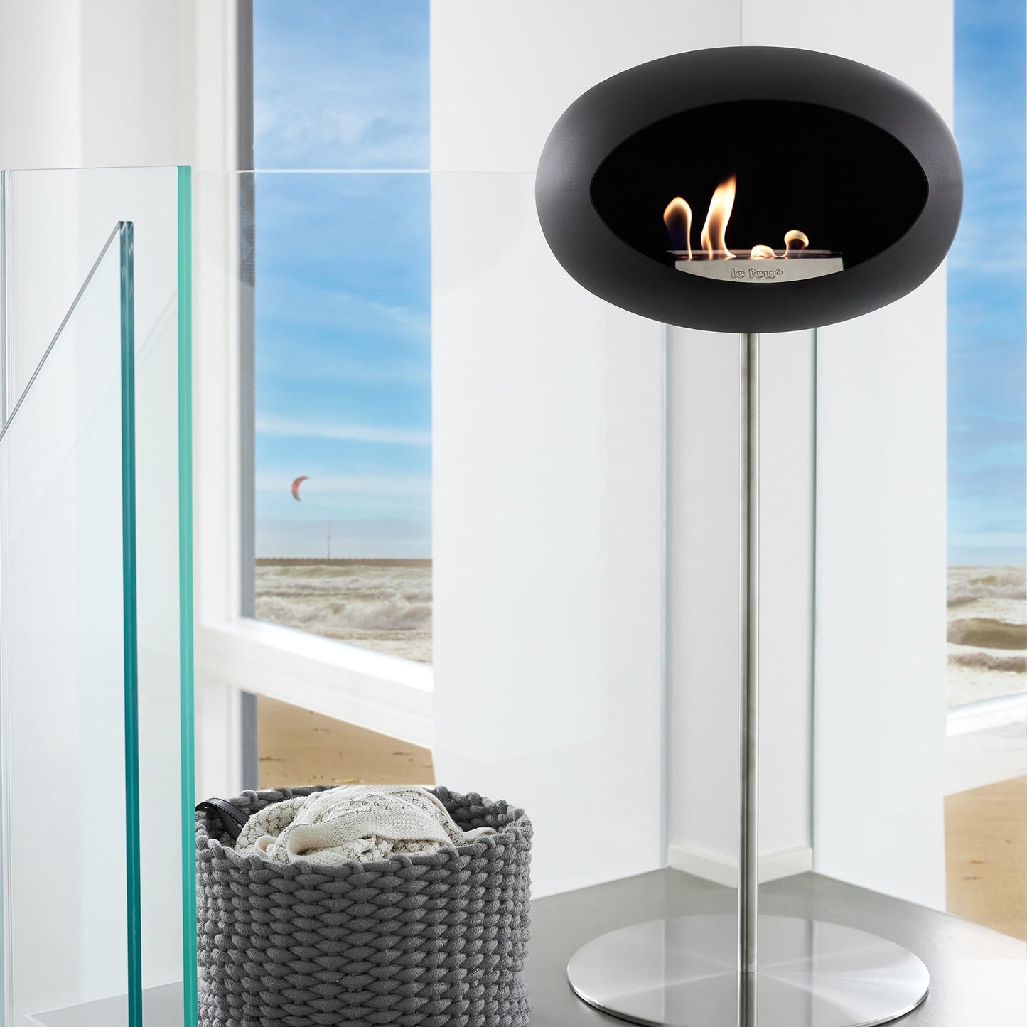 Le Feu Steel High Dome <br>Black