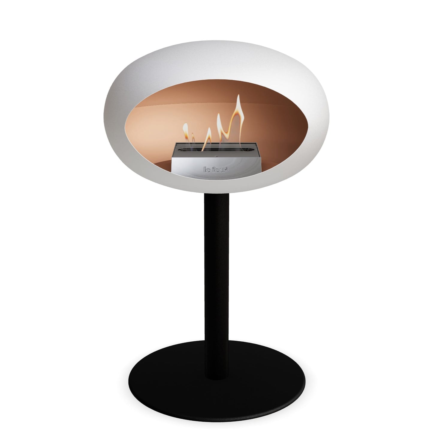 Le Feu Steel Low Dome <br>White
