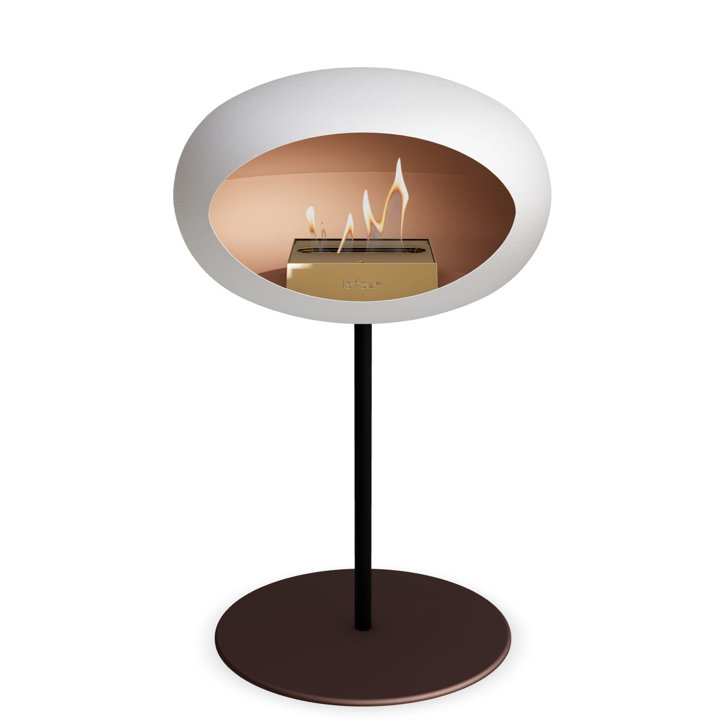 Le Feu Steel Low Dome <br>White