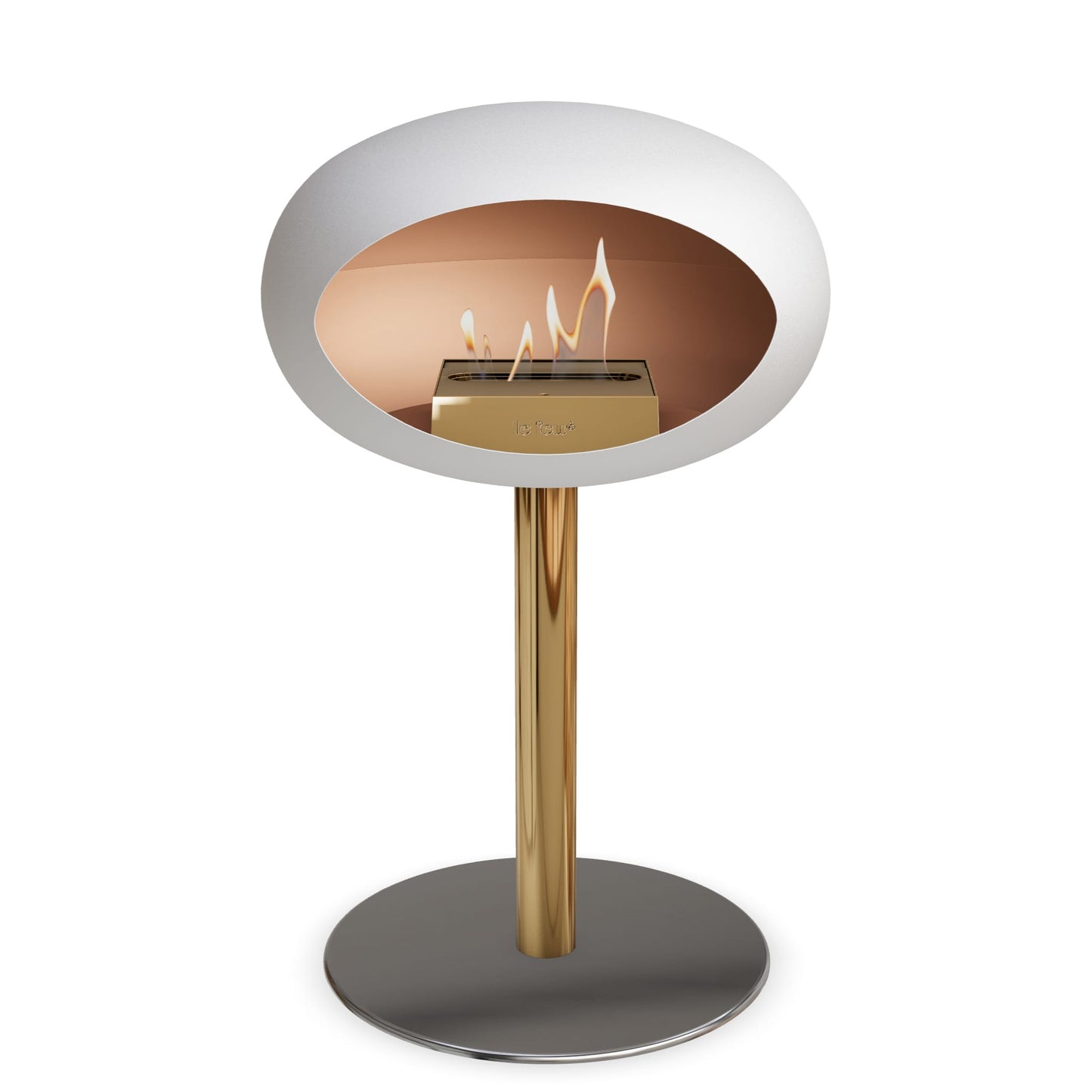Le Feu Steel Low Dome <br>White