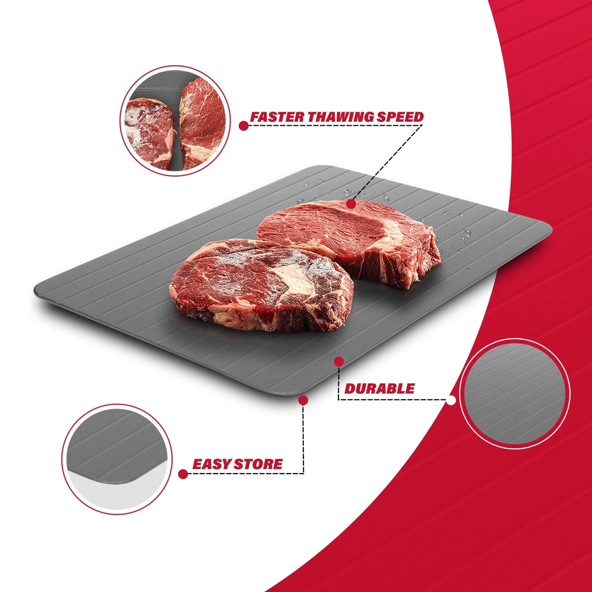 Rapid Defrosting Tray with Mess Tray
