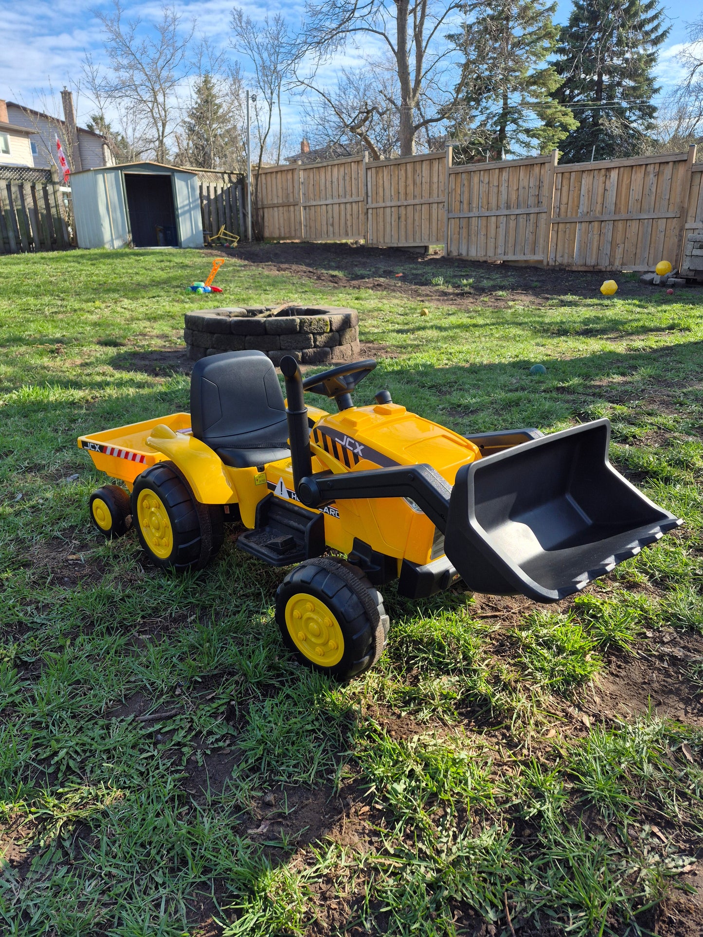 12V Excavator Tractor Kids Ride On Car with Remote Control