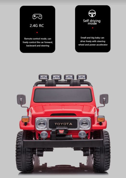 2026 24V Toyota FJ-40 4X4 2 Seater Kids Ride On Car with Remote Control DELUXE
