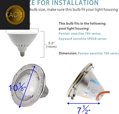 LED Color Pool Lights Bulb for Inground Pool,120V 45W Pool Lights with Remote Control,Color Changing Underwater Pool Light E26 Replacement