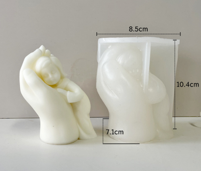 Mother's Hand Scented Candle Silicone Mold